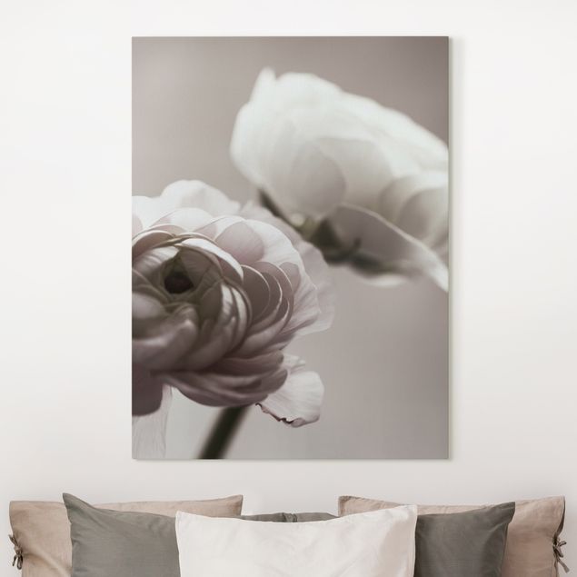Leinwandbild Rose Dunkle Blüte im Fokus