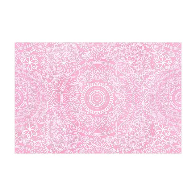 Teppich rosa Muster Mandala Rosa