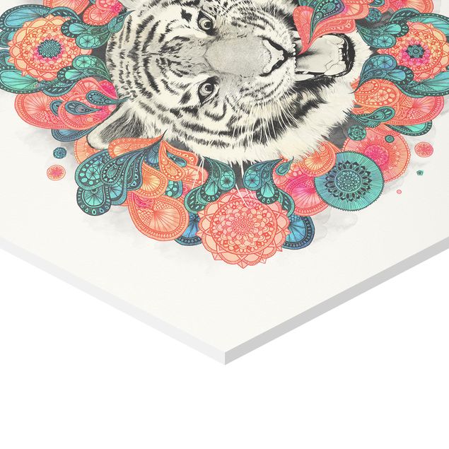 Hexagon Bild Forex - Illustration Tiger Zeichnung Mandala Paisley