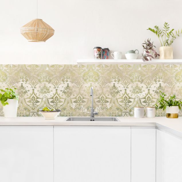 Küchenrückwand selbstklebend Smaragdfarbener Barocktraum