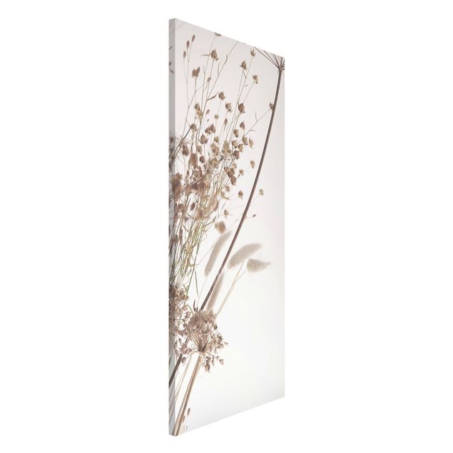 Magnettafel - Bouquet aus Ziergras und Blüten - Panorama Hochformat