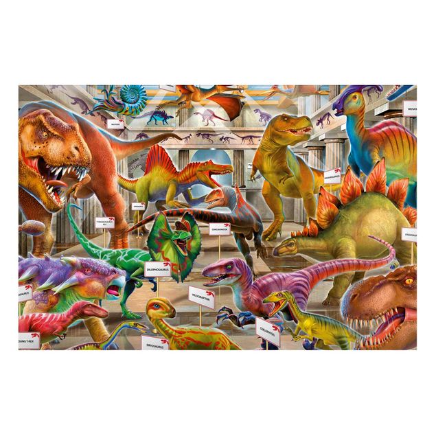Magnettafel - Dinosaurier im Naturkundemuseum - Hochformat 3:2