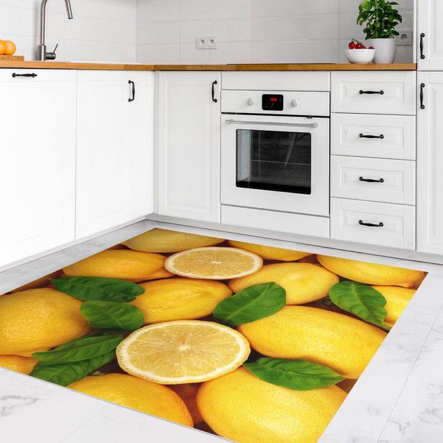 Moderner Teppich Saftige Zitronen