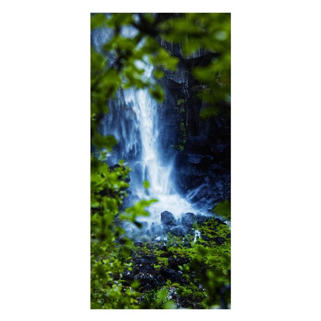 Magnettafel - Blick zum Wasserfall - Panorama Hochformat