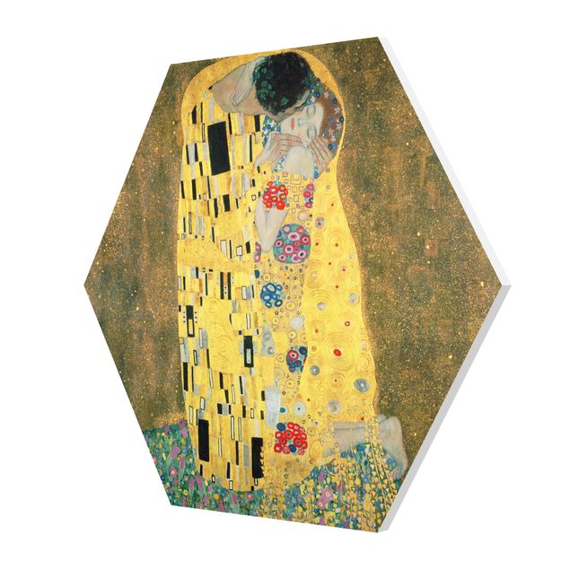Hexagon Bild Forex - Gustav Klimt - Der Kuß