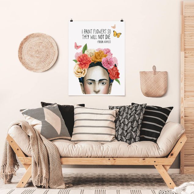 Poster Blumen Fridas Gedanken - Blumen