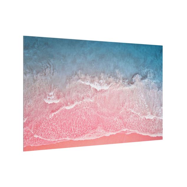 Spritzschutz Künstler Ozean in Pink