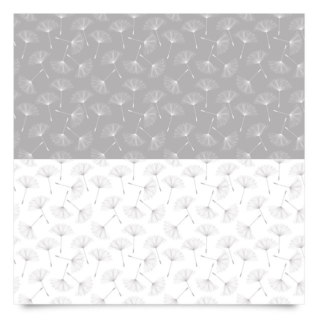 Pattern Design Pusteblume Musterset in Achat Grau und Polarweiss