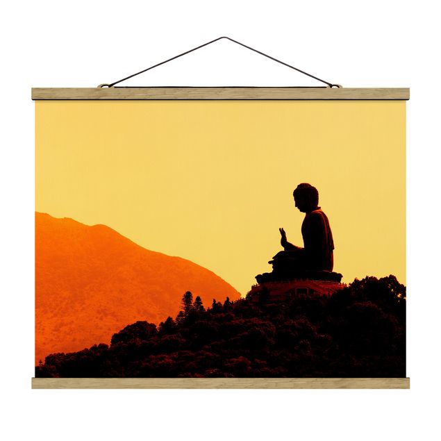 Stoffbild mit Posterleisten - Resting Buddha - Querformat 4:3
