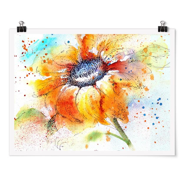 schöne Bilder Painted Sunflower