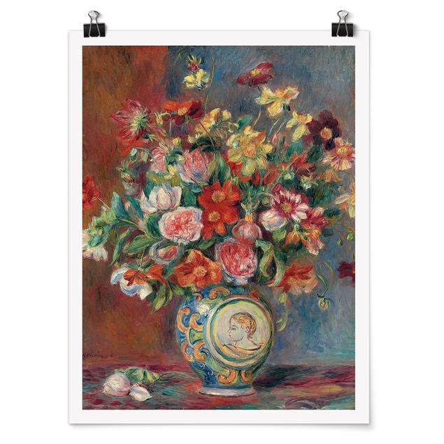 Moderne Poster Auguste Renoir - Blumenvase