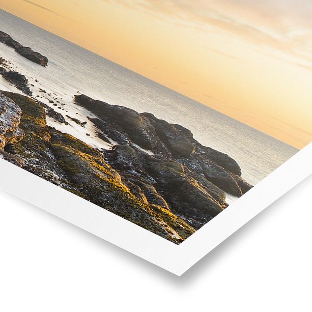 Bilder Tarbat Ness Leuchtturm und Sonnenuntergang am Meer
