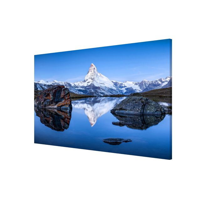 Magnettafel - Stellisee vor dem Matterhorn - Hochformat 3:2