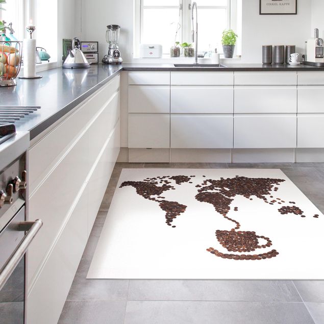 Teppich modern Kaffee um die Welt