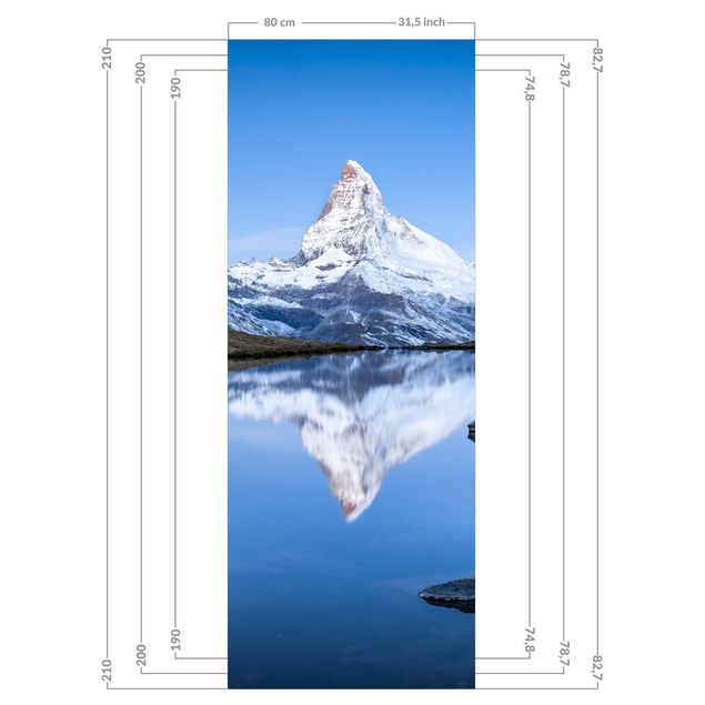 Duschrückwand - Stellisee vor dem Matterhorn
