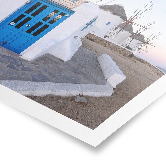 Poster - Mykonos Windmills - Quadrat 1:1
