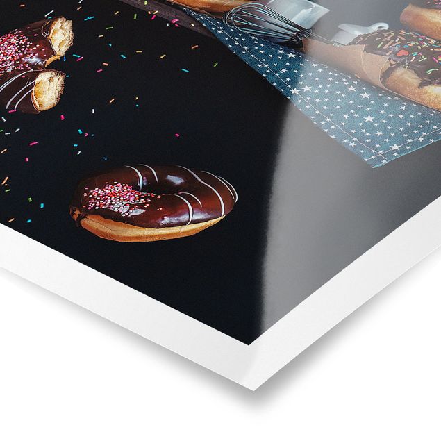 Poster bestellen Donuts vom Küchenregal