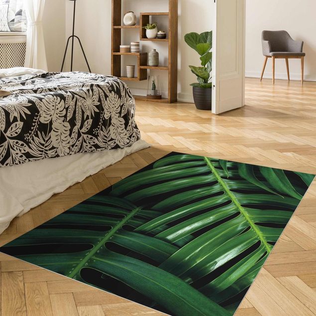 Moderne Teppiche Palmenblätter