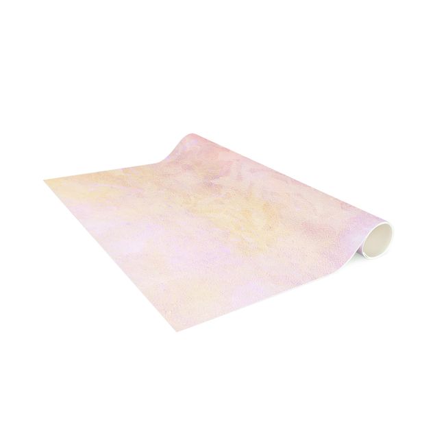 Vinyl-Teppich - Strahlender Blütentraum in Pastell - Hochformat 1:2
