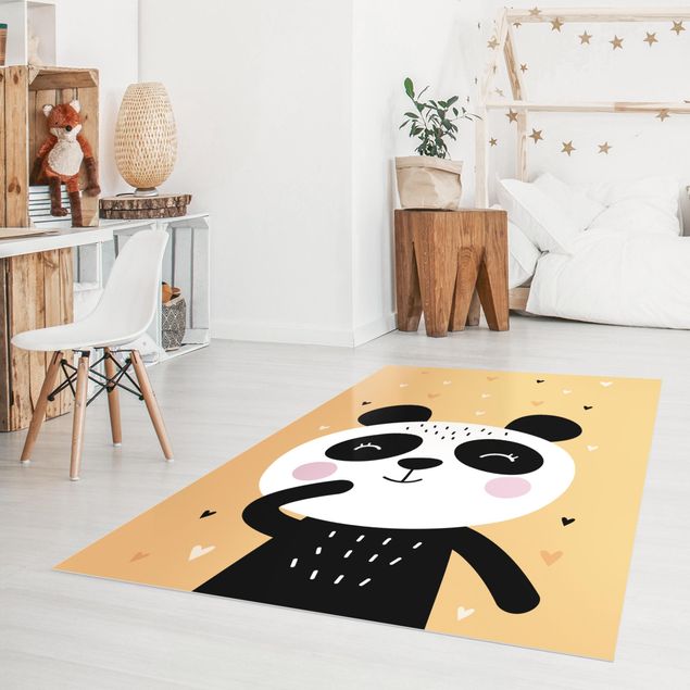 Vinyl-Teppich - Der glückliche Panda - Hochformat 3:4