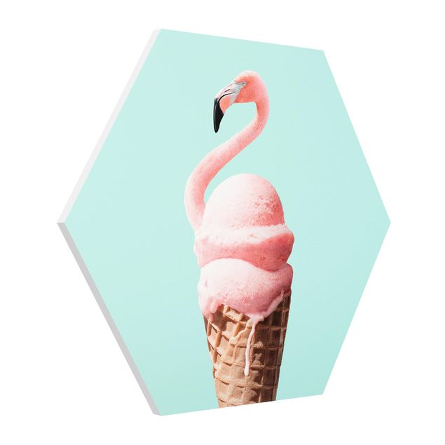 Hexagon Bild Forex - Jonas Loose - Eis mit Flamingo