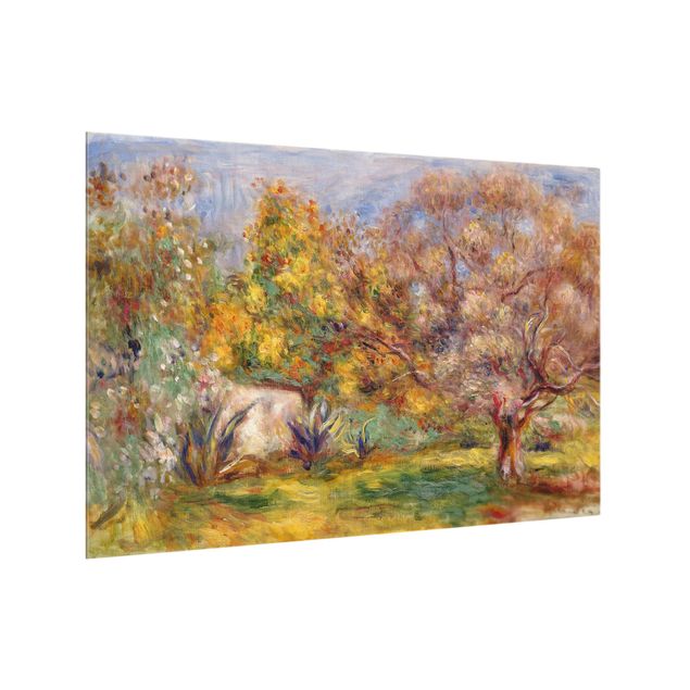 Spritzschutz Künstler Auguste Renoir - Garten mit Olivenbäumen