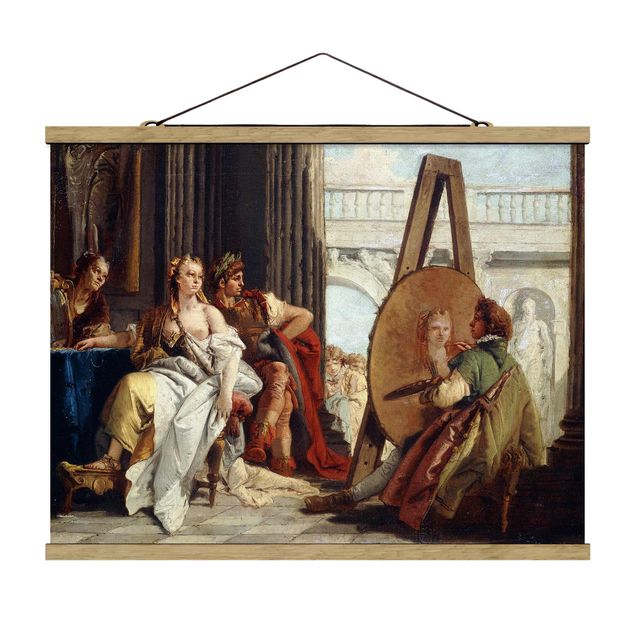 Stoffbild mit Posterleisten - Giovanni Battista Tiepolo - Alexander der Große - Querformat 4:3