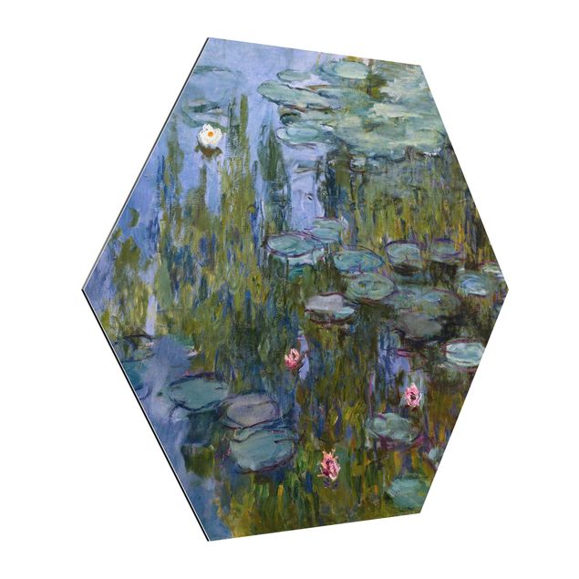 Hexagon Bild Alu-Dibond - Claude Monet - Seerosen (Nympheas)