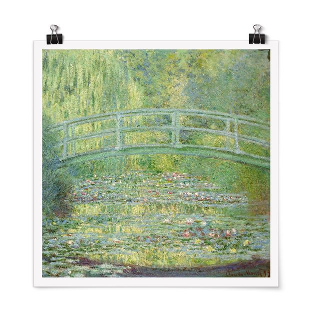 Moderne Poster Claude Monet - Japanische Brücke
