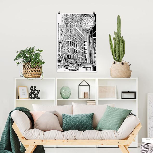 Poster Skyline City Study - Flatiron Building