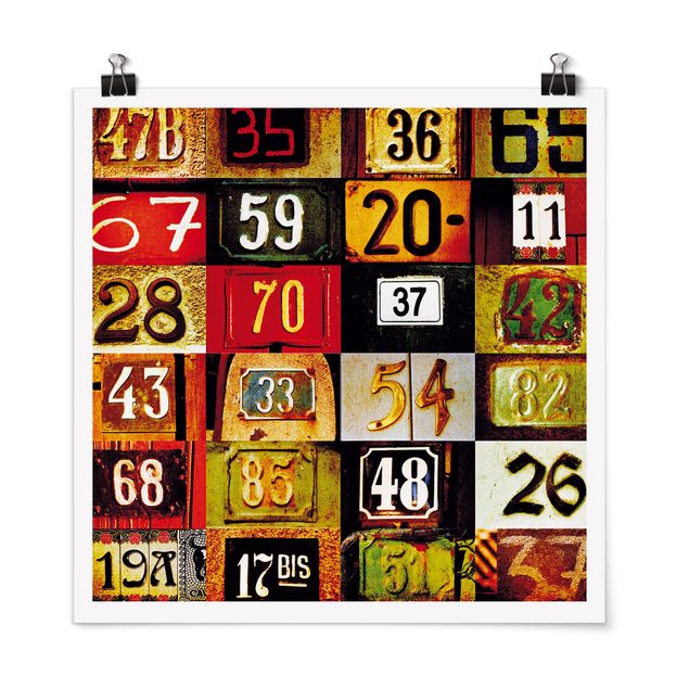 Moderne Poster Numbers