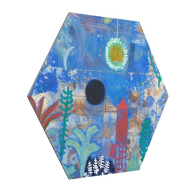 Hexagon Bild Alu-Dibond - Paul Klee - Versunkene Landschaft
