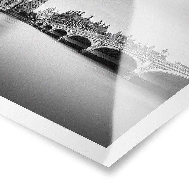 Poster - Westminster Brücke und Big Ben - Querformat 3:4