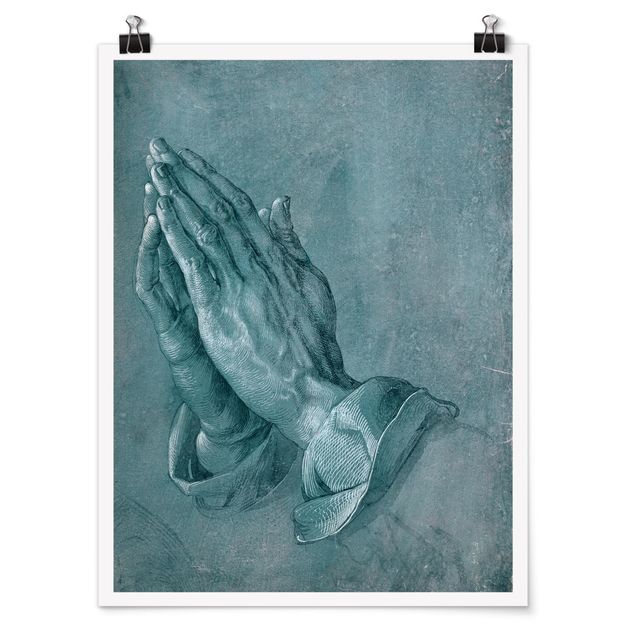 Poster - Albrecht Dürer - Studie zu Betende Hände - Hochformat 3:4