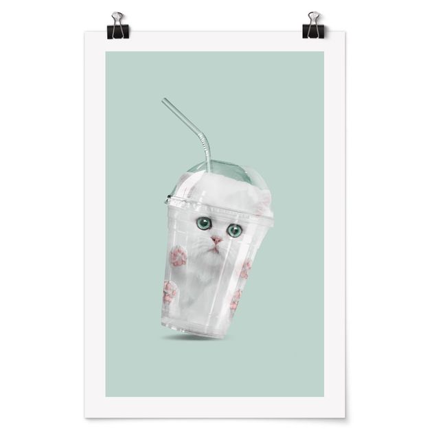 Moderne Poster Shake mit Katze