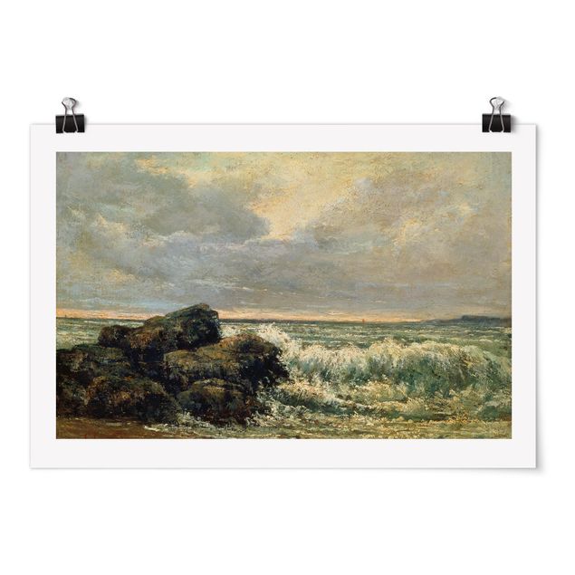 Poster - Gustave Courbet - Die Welle - Querformat 2:3