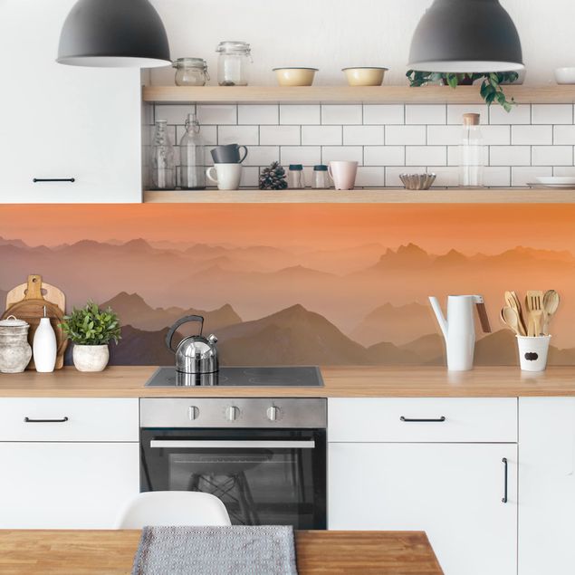 Wandpaneele Küche Blick von der Zugspitze