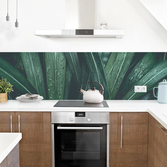 Küchenspiegel Grüne Palmenblätter