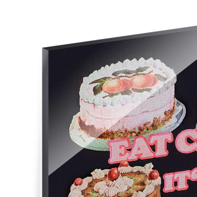Glasbild - Eat Cake It's Birthday - Hochformat 3:4