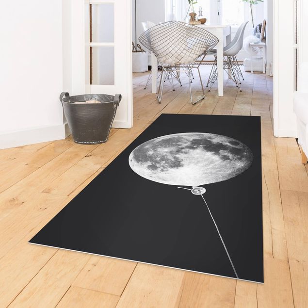 Teppich Läufer Luftballon mit Mond