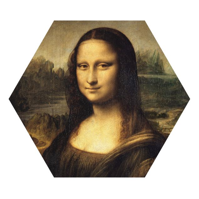 Hexagon-Bilder Leonardo da Vinci - Mona Lisa