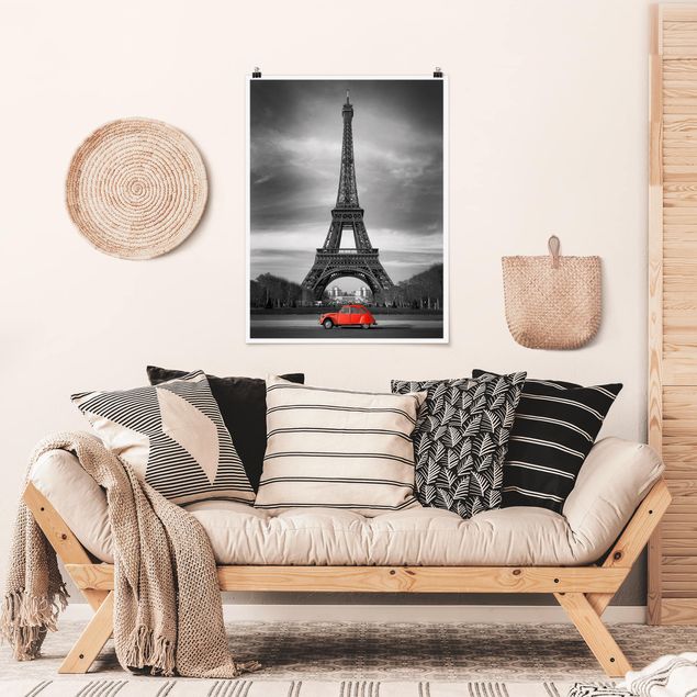 Poster schwarz-weiß Fotografie Spot on Paris