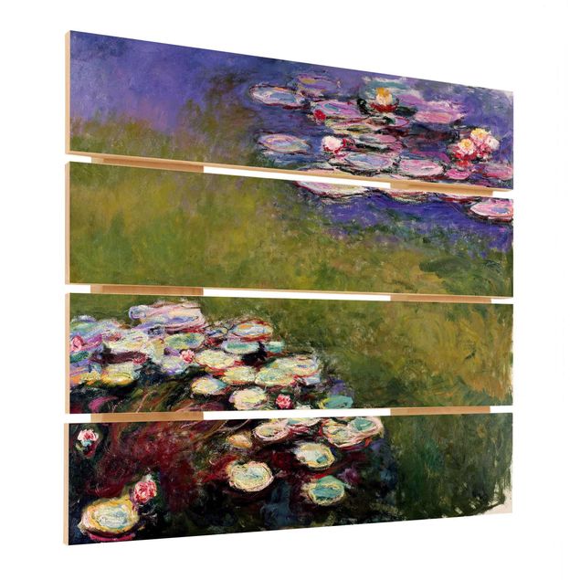 Holzbild - Claude Monet - Seerosen - Quadrat 1:1
