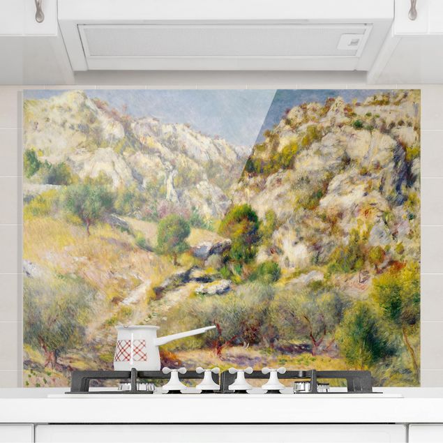 Spritzschutz Berge Auguste Renoir - Felsen bei Estaque