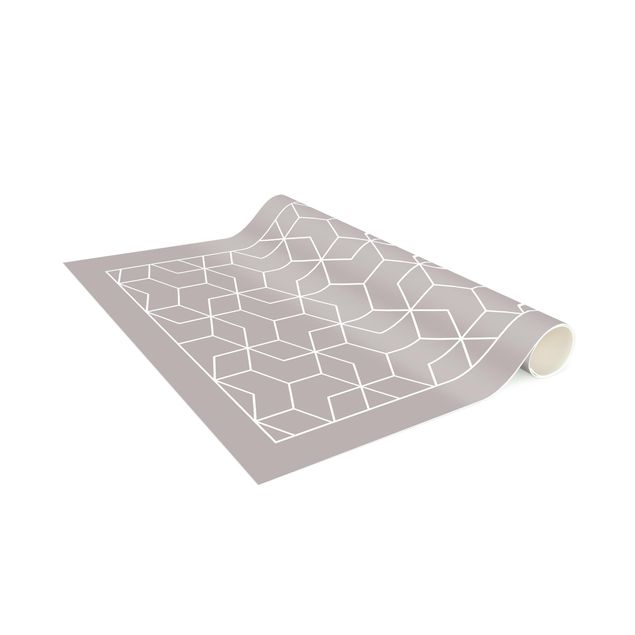Moderne Teppiche Geometrisches Muster verschlungene Hexagone mit Rahmen