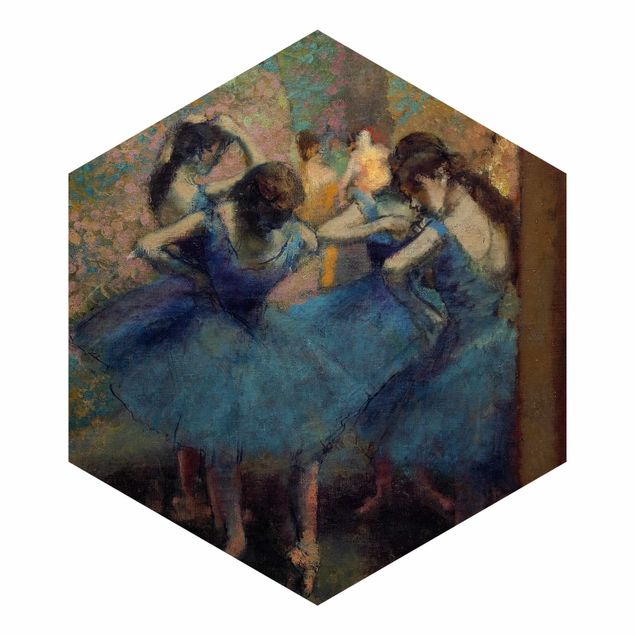 Vlies Tapeten Edgar Degas - Blaue Tänzerinnen
