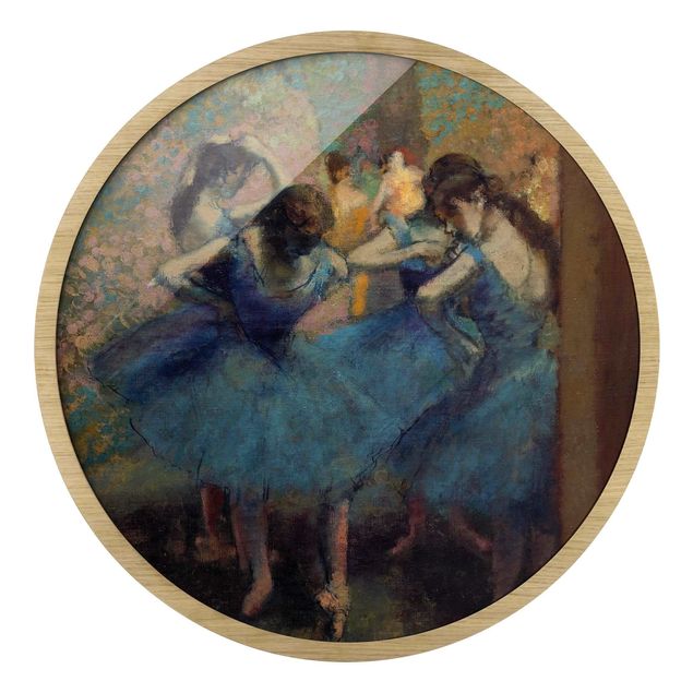 Moderne Bilder mit Rahmen Edgar Degas - Blaue Tänzerinnen