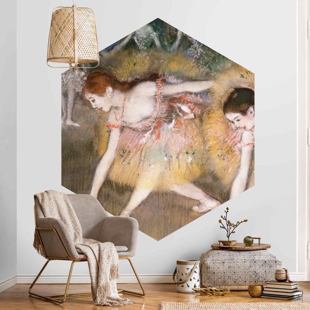 Hexagon Tapete Edgar Degas - Verbeugende Ballerinen