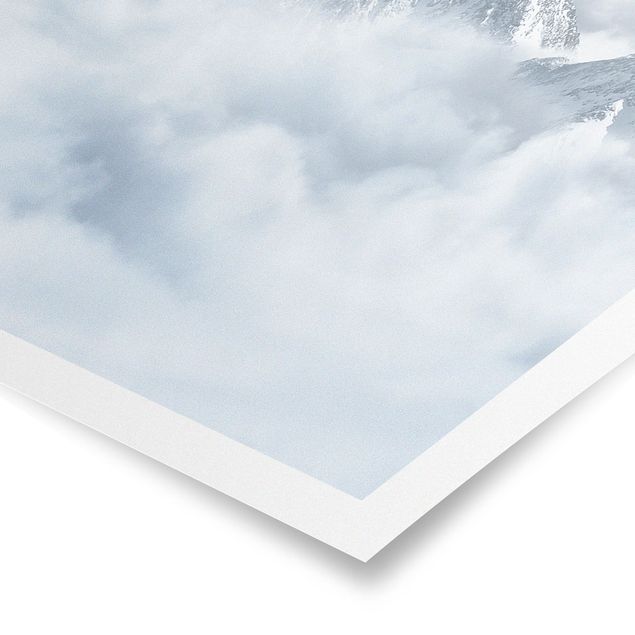Poster - Die Alpen über den Wolken - Hochformat 3:4