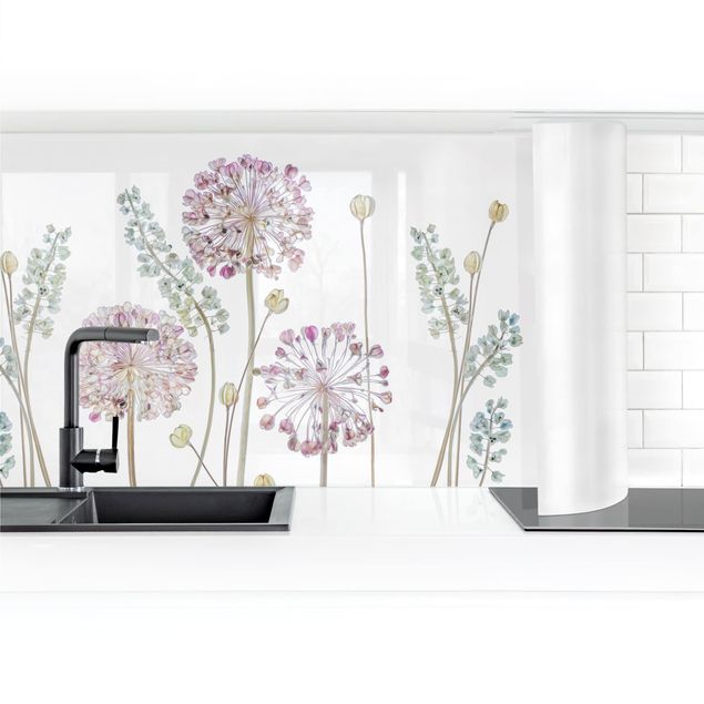 Küchenrückwand selbstklebend Allium Illustration II
